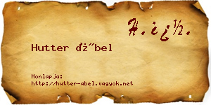 Hutter Ábel névjegykártya