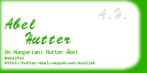 abel hutter business card