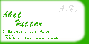 abel hutter business card